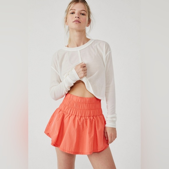 Free People Movement The Way Home Skortsie Coral Size Large - Picture 3 of 14